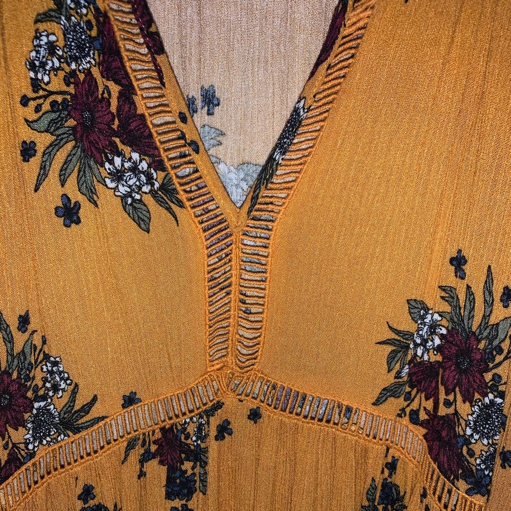 Umgee mustard boho floral print - Picture 5 of 5